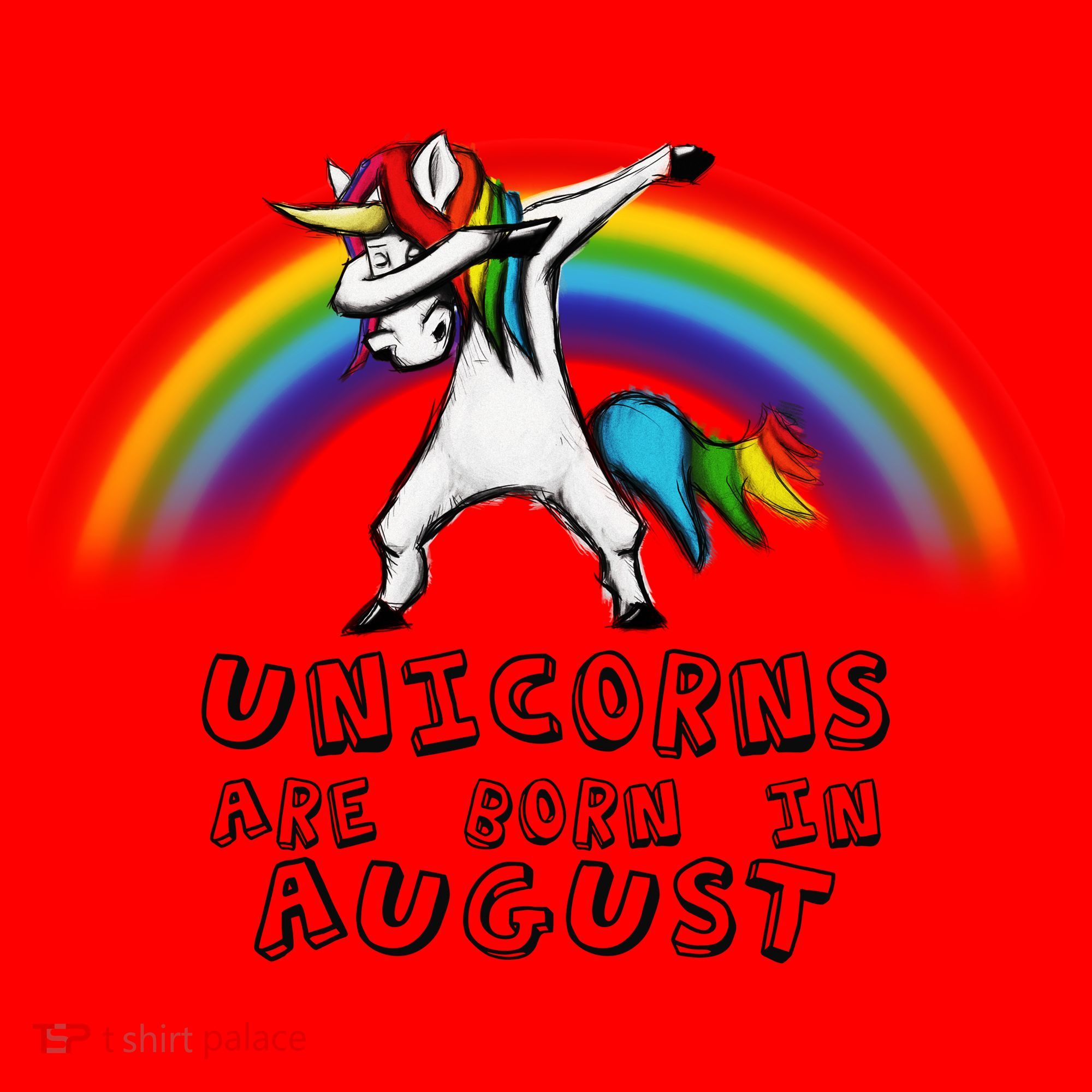 Unicorns are Born in August Birthday Santa Hat