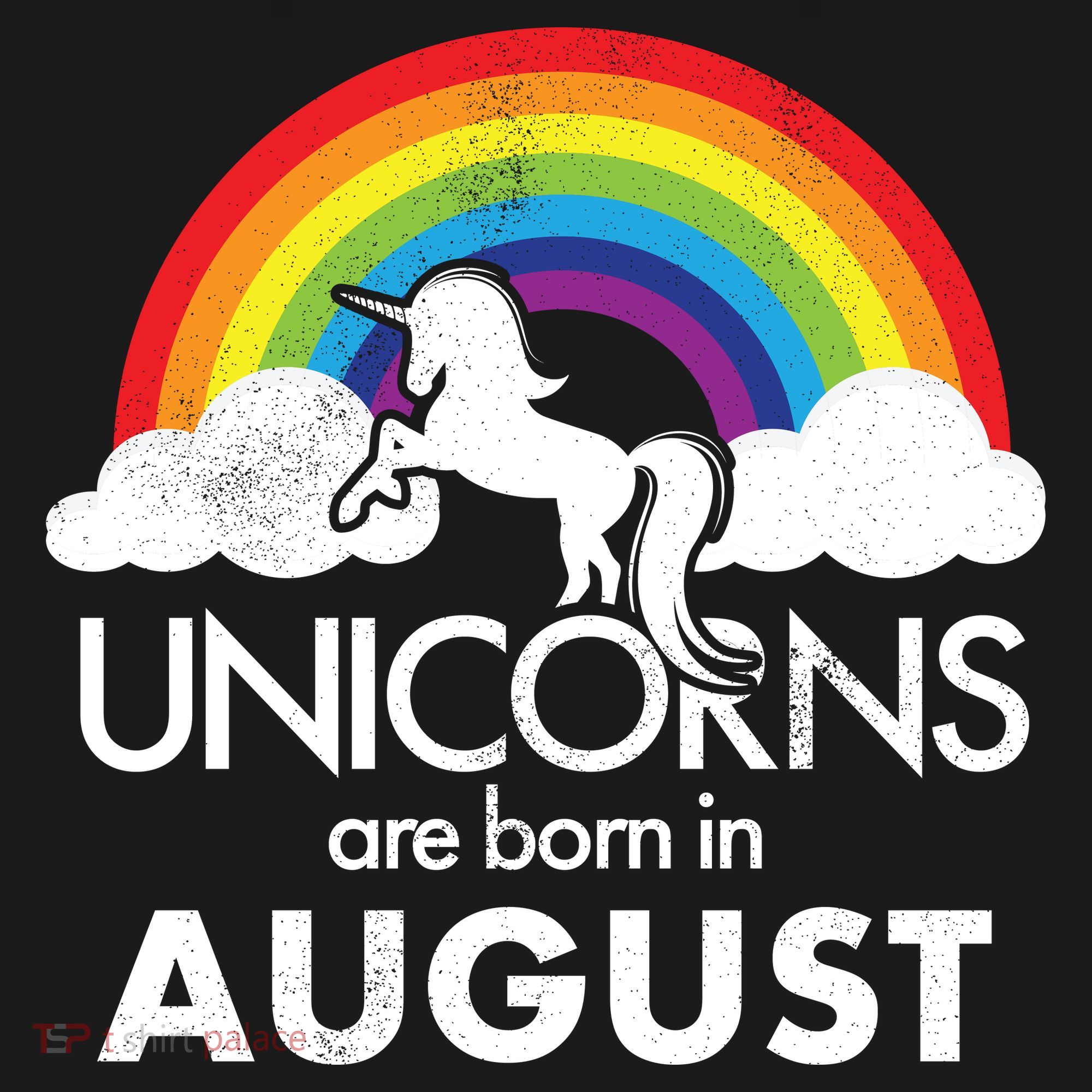 Unicorns Are Born In August Rainbow Retro Hoodie