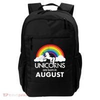 Unicorns Are Born In August Rainbow Retro Backpack thumb 0