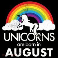 Unicorns Are Born In August Rainbow Retro Women's Hoodie thumb 2
