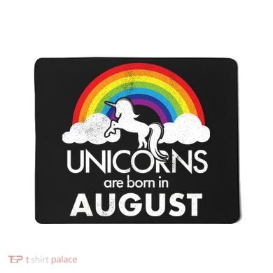 Unicorns Are Born In August Rainbow Retro Mousepad