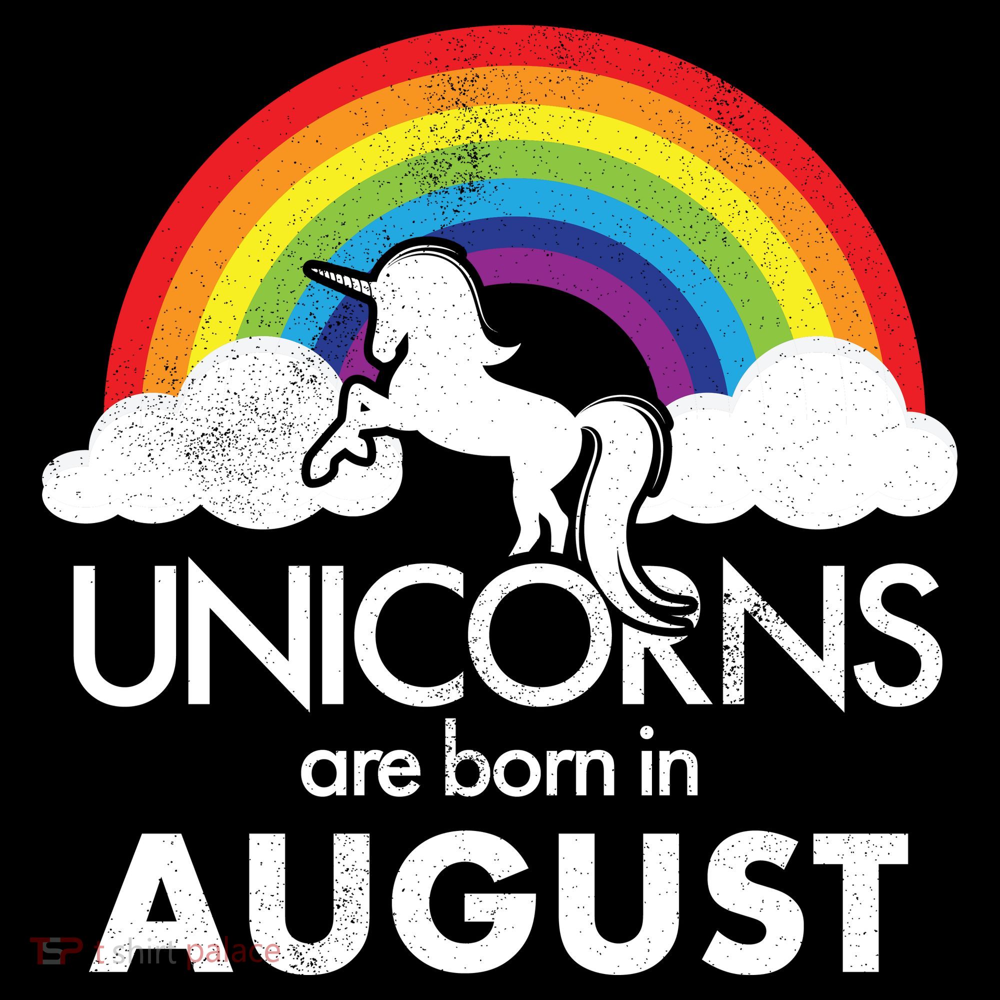 Unicorns Are Born In August Rainbow Retro Mousepad