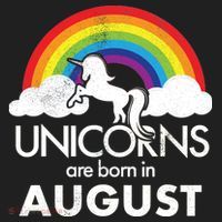 Unicorns Are Born In August Rainbow Retro Hat thumb 2