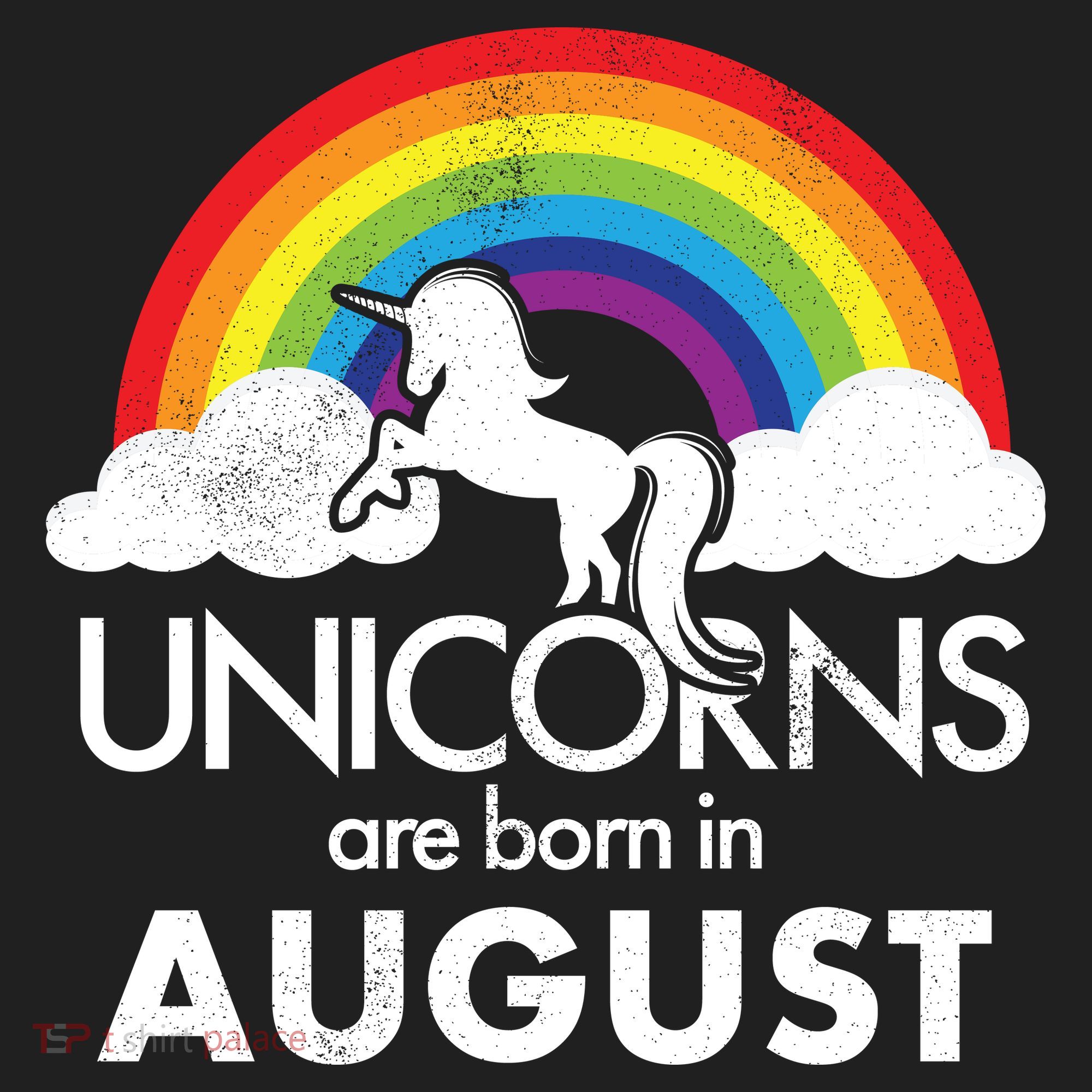 Unicorns Are Born In August Rainbow Retro Hat