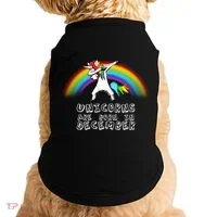 Unicorns Are Born In December Doggie Tank thumb 0