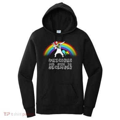Unicorns Are Born In December Women's Hoodie