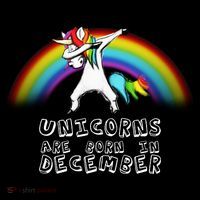 Unicorns Are Born In December Ornament thumb 1