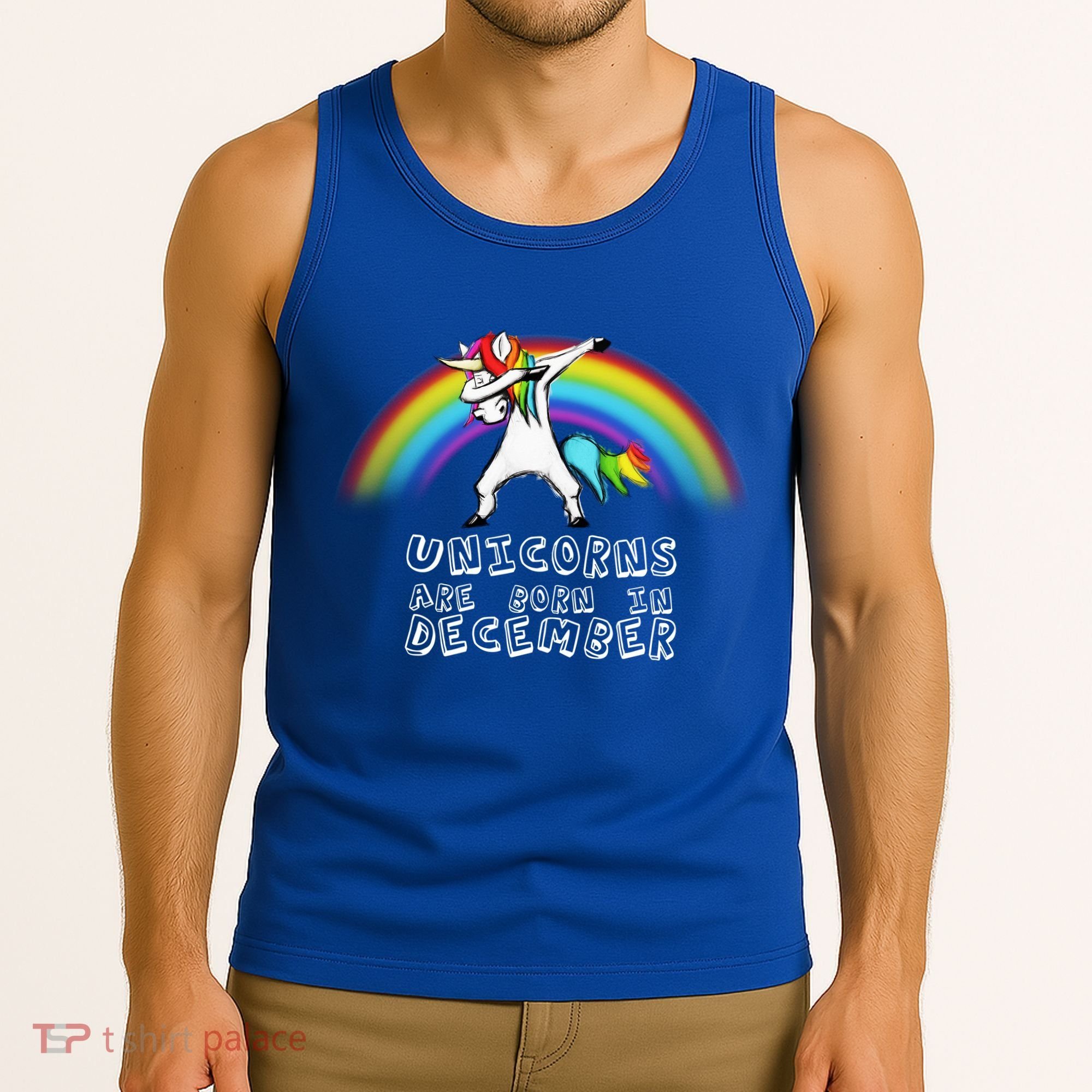 Unicorns Are Born In December Tank Top