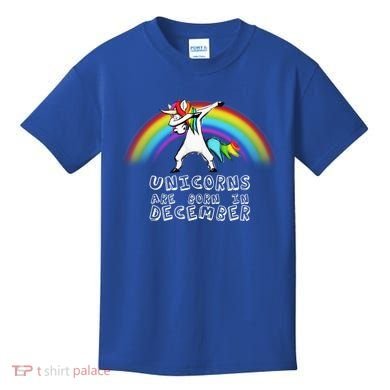 Unicorns Are Born In December Kids T-Shirt