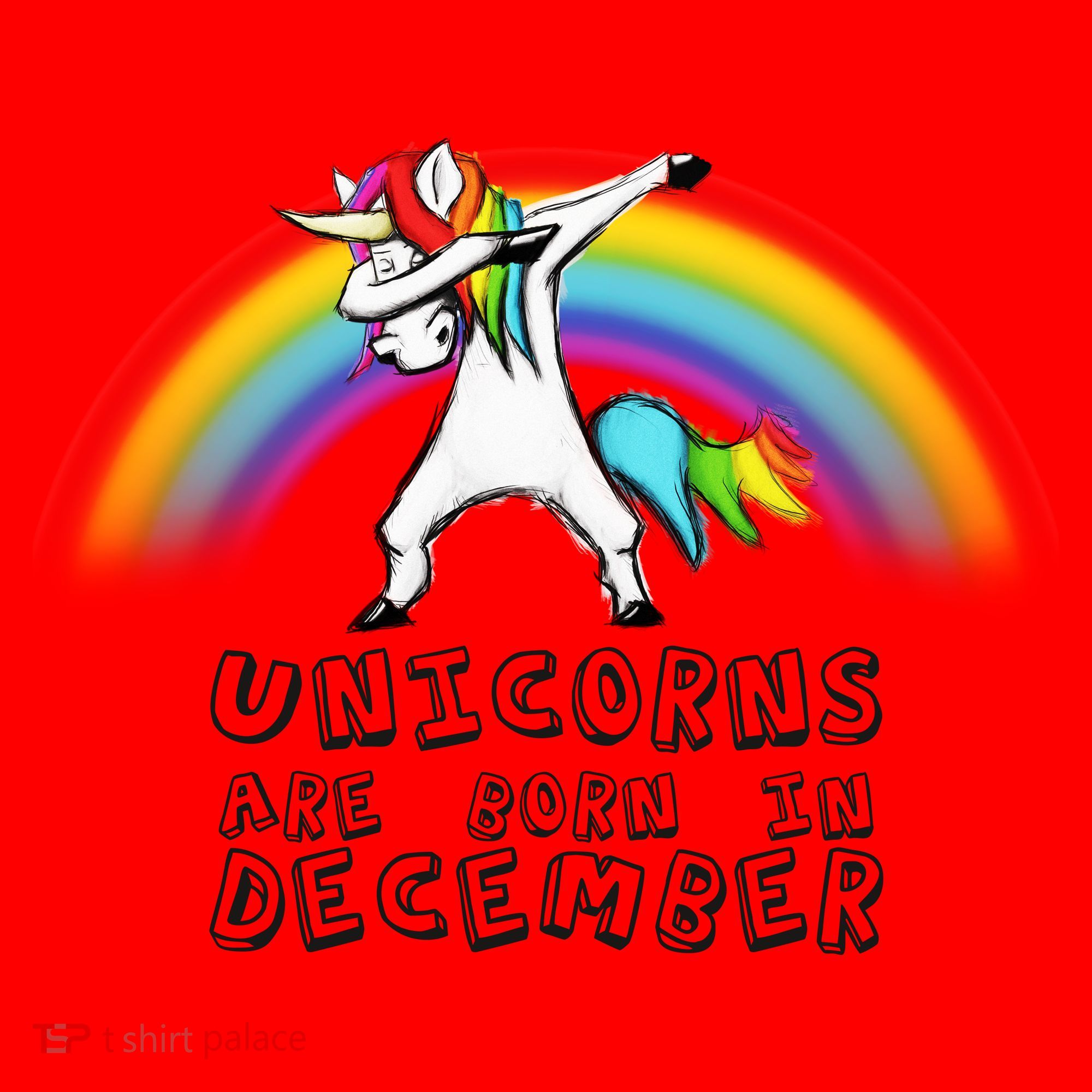 Unicorns Are Born In December Santa Hat