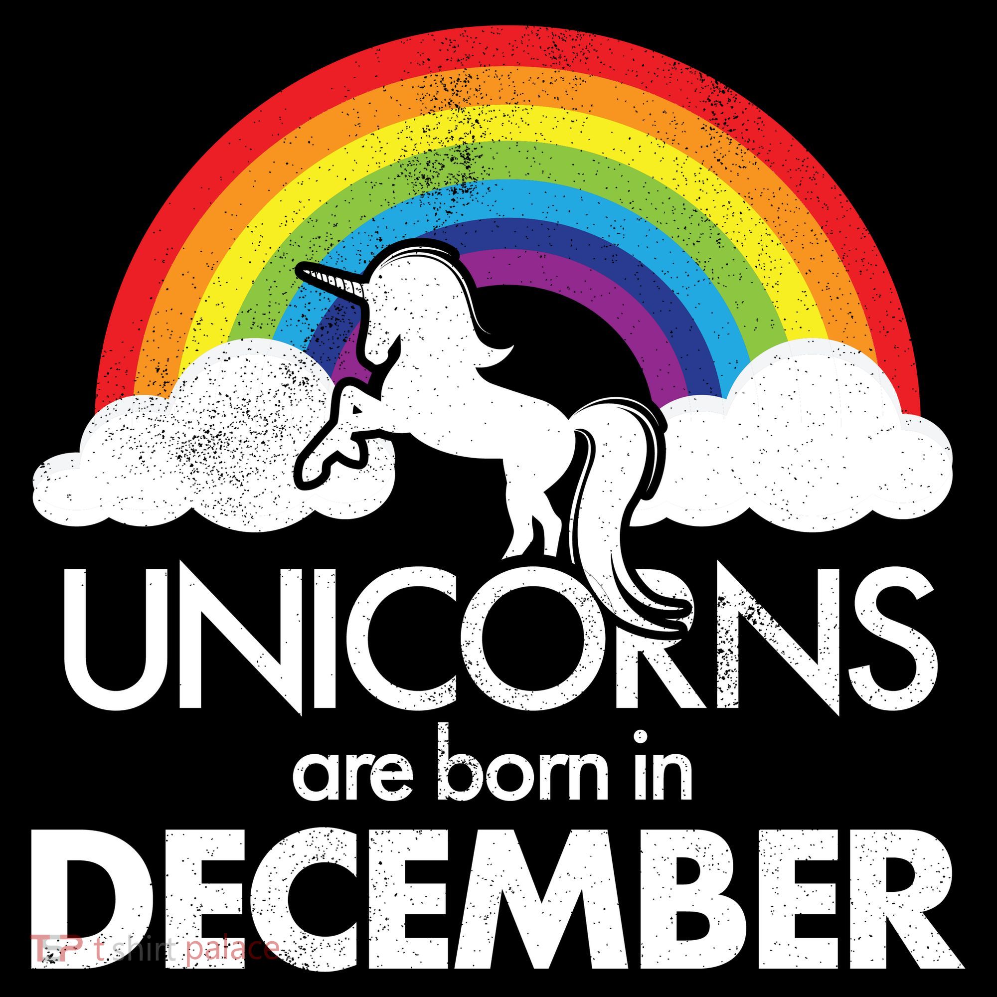 Unicorns Are Born In December Rainbow Retro Baby Bodysuit