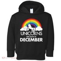 Unicorns Are Born In December Rainbow Retro Toddler Hoodie thumb 0