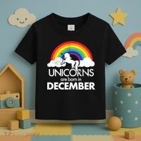 Unicorns Are Born In December Rainbow Retro Toddler T-Shirt thumb 3