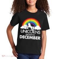 Unicorns Are Born In December Rainbow Retro Kids T-Shirt thumb 2