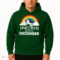 Unicorns Are Born In December Rainbow Retro Hoodie thumb 2