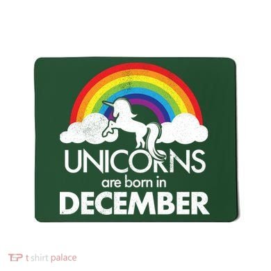 Unicorns Are Born In December Rainbow Retro Mousepad