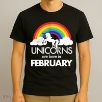 Unicorns Are Born in February  T-Shirt thumb 3