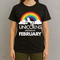Unicorns Are Born in February  T-Shirt thumb 4