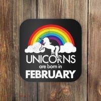 Unicorns Are Born in February  Coaster thumb 0