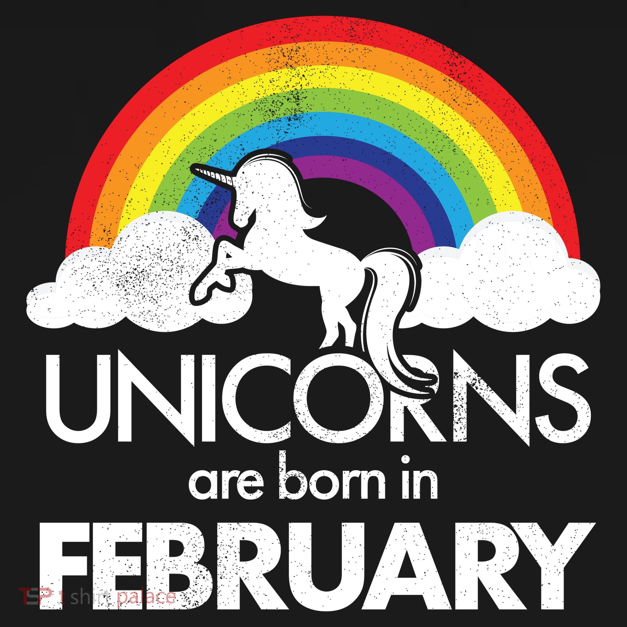 Unicorns Are Born in February  Kids Sweatshirt