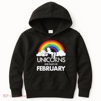 Unicorns Are Born in February  Kids Hoodie thumb 0