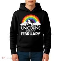 Unicorns Are Born in February  Kids Hoodie thumb 4