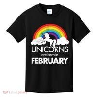 Unicorns Are Born in February  Kids T-Shirt thumb 0