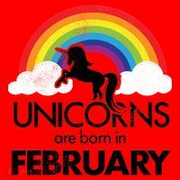 Unicorns Are Born in February  Santa Hat thumb 1