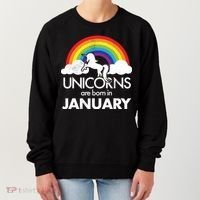 Unicorns Are Born in January Women's Sweatshirt thumb 0