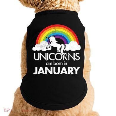 Unicorns Are Born in January Doggie Tank