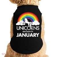 Unicorns Are Born in January Doggie Tank thumb 0