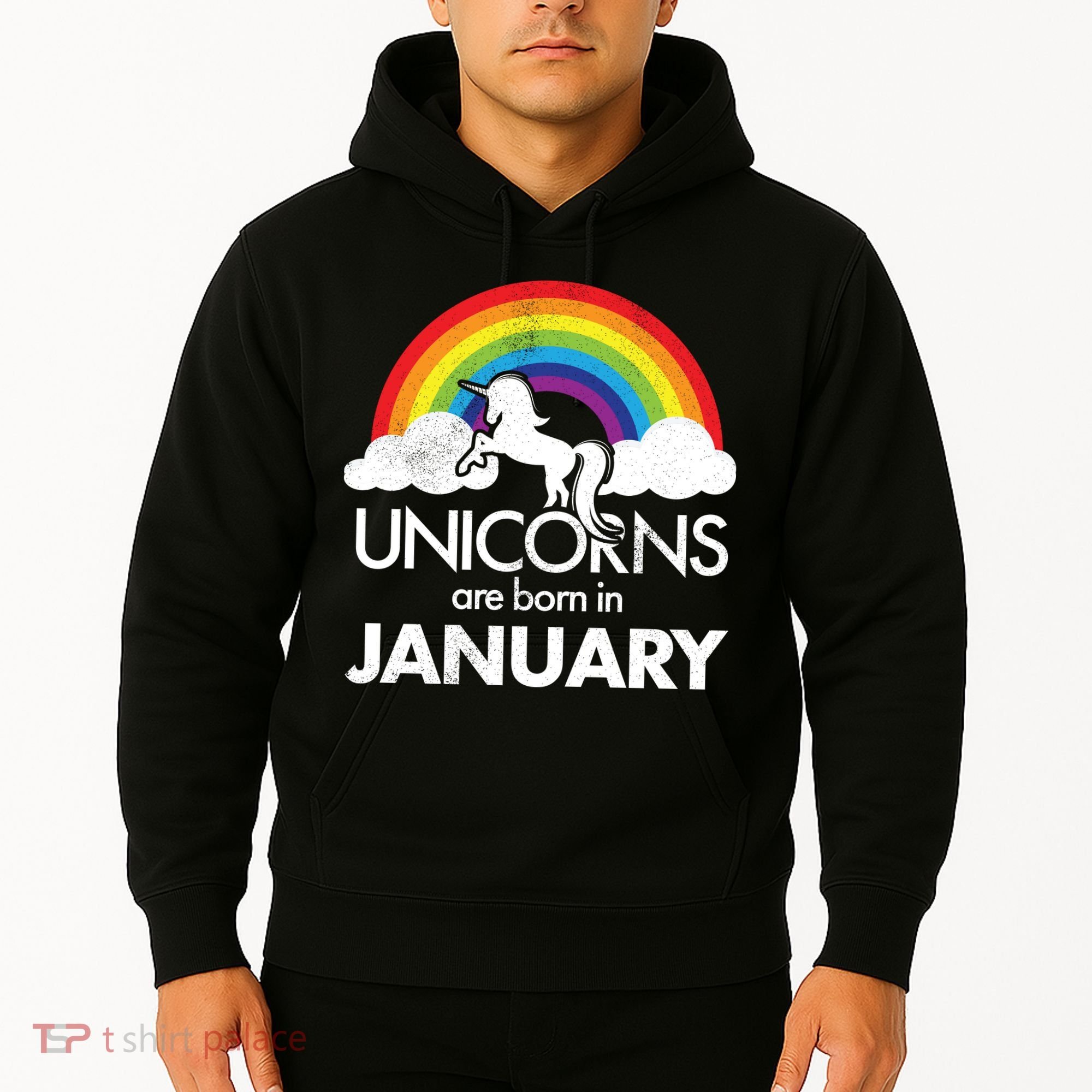 Unicorns Are Born in January Hoodie