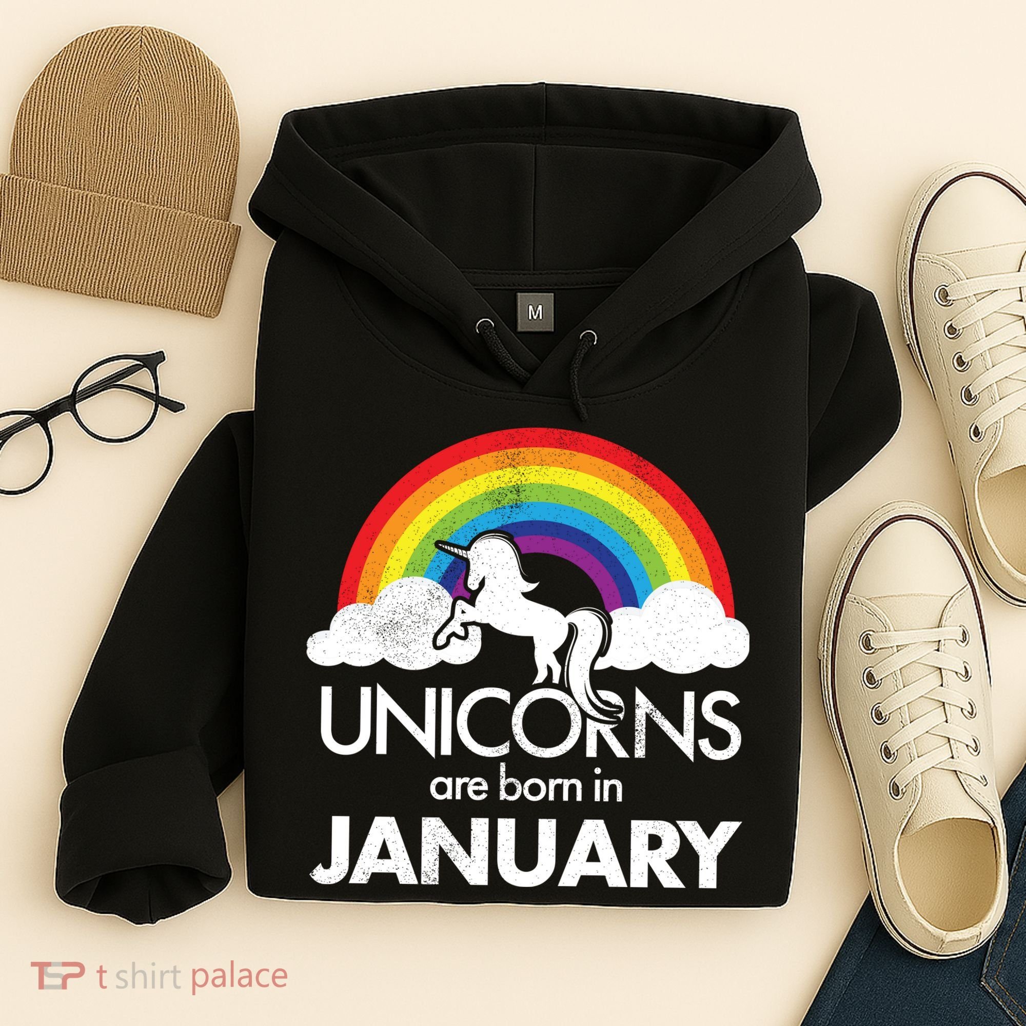 Unicorns Are Born in January Hoodie