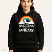 Unicorns Are Born in January Hoodie thumb 5