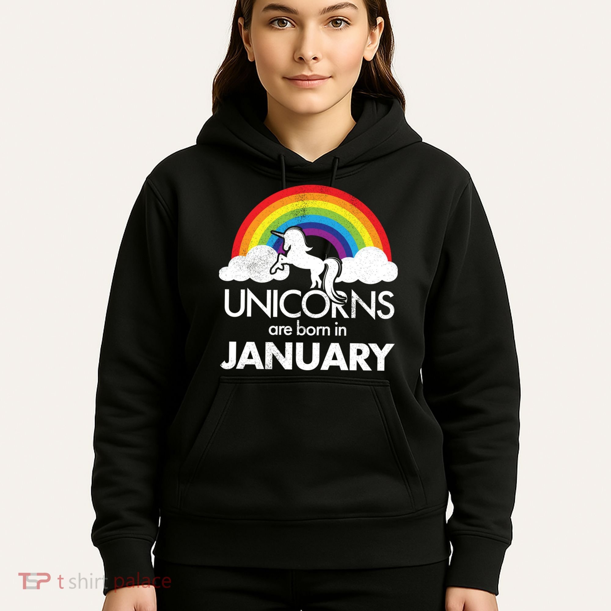 Unicorns Are Born in January Hoodie