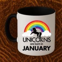 Unicorns Are Born in January Coffee Mug thumb 2