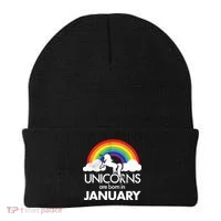 Unicorns Are Born in January Beanie thumb 0