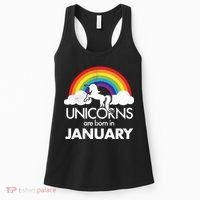 Unicorns Are Born in January Women's Tank Top thumb 0