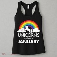 Unicorns Are Born in January Women's Tank Top thumb 3