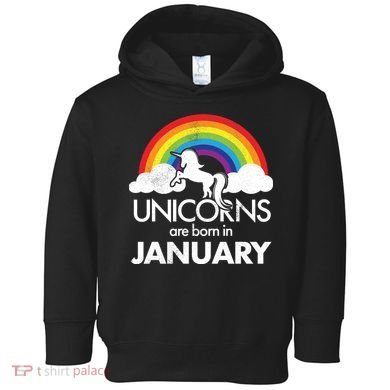 Unicorns Are Born in January Toddler Hoodie