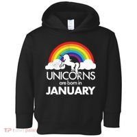 Unicorns Are Born in January Toddler Hoodie thumb 0