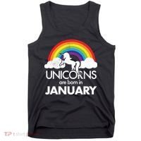 Unicorns Are Born in January Tank Top thumb 0