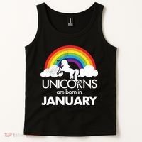 Unicorns Are Born in January Tank Top thumb 2