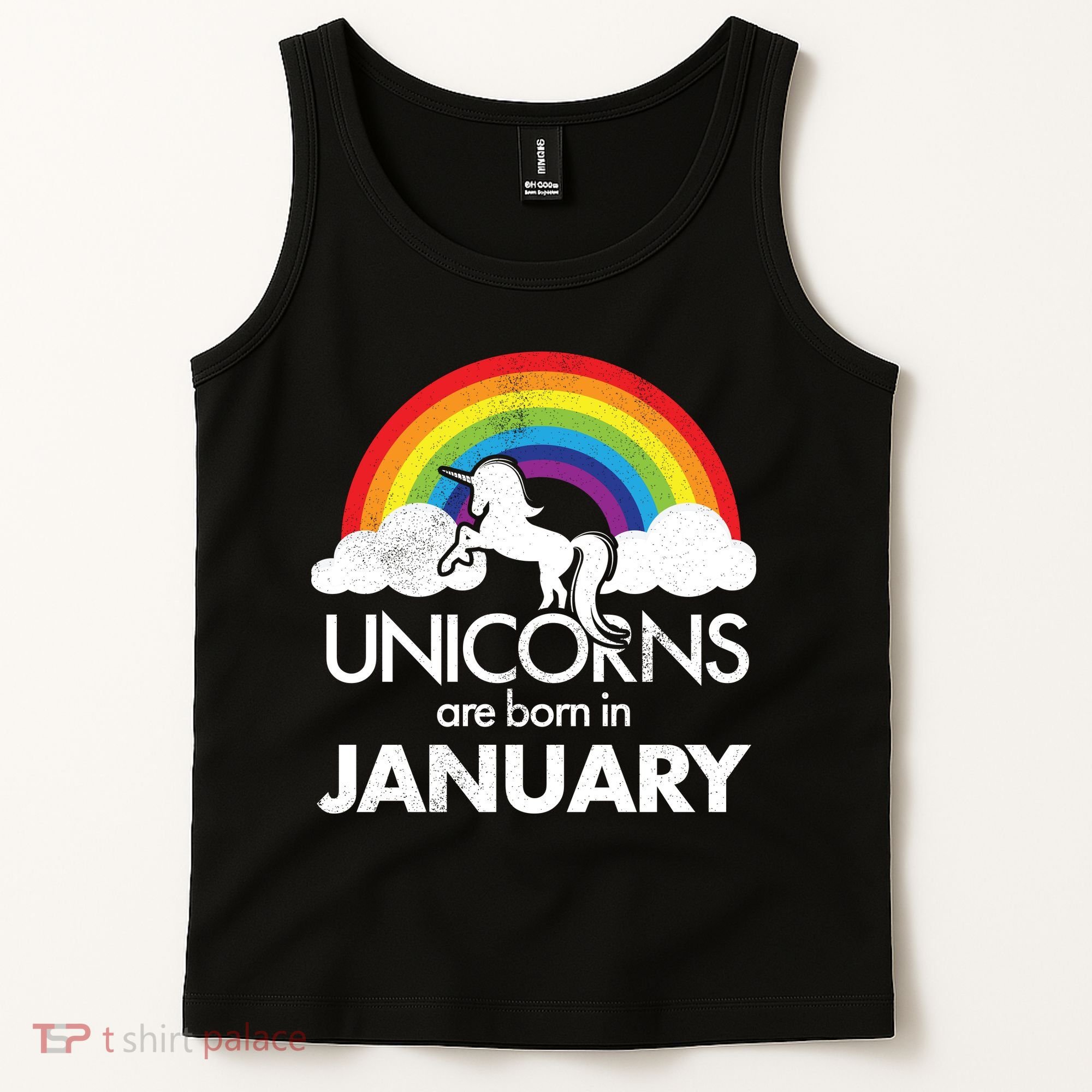 Unicorns Are Born in January Tank Top
