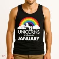 Unicorns Are Born in January Tank Top thumb 3