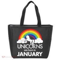 Unicorns Are Born in January Tote Bag thumb 0