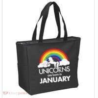 Unicorns Are Born in January Tote Bag thumb 2