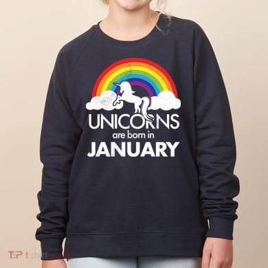 Unicorns Are Born In January Women's Sweatshirt