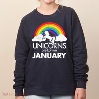 Unicorns Are Born In January Women's Sweatshirt thumb 0