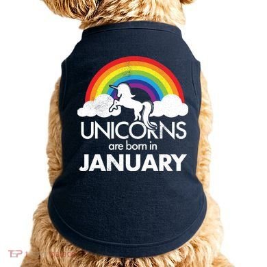 Unicorns Are Born In January Doggie Tank